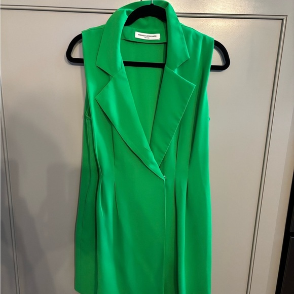 Amanda Uprichard Wintour Green Blazer Sleeveless Mini Dress M missing belt! - Picture 7 of 13